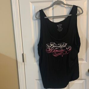 Beautiful Disaster Black Tank Top